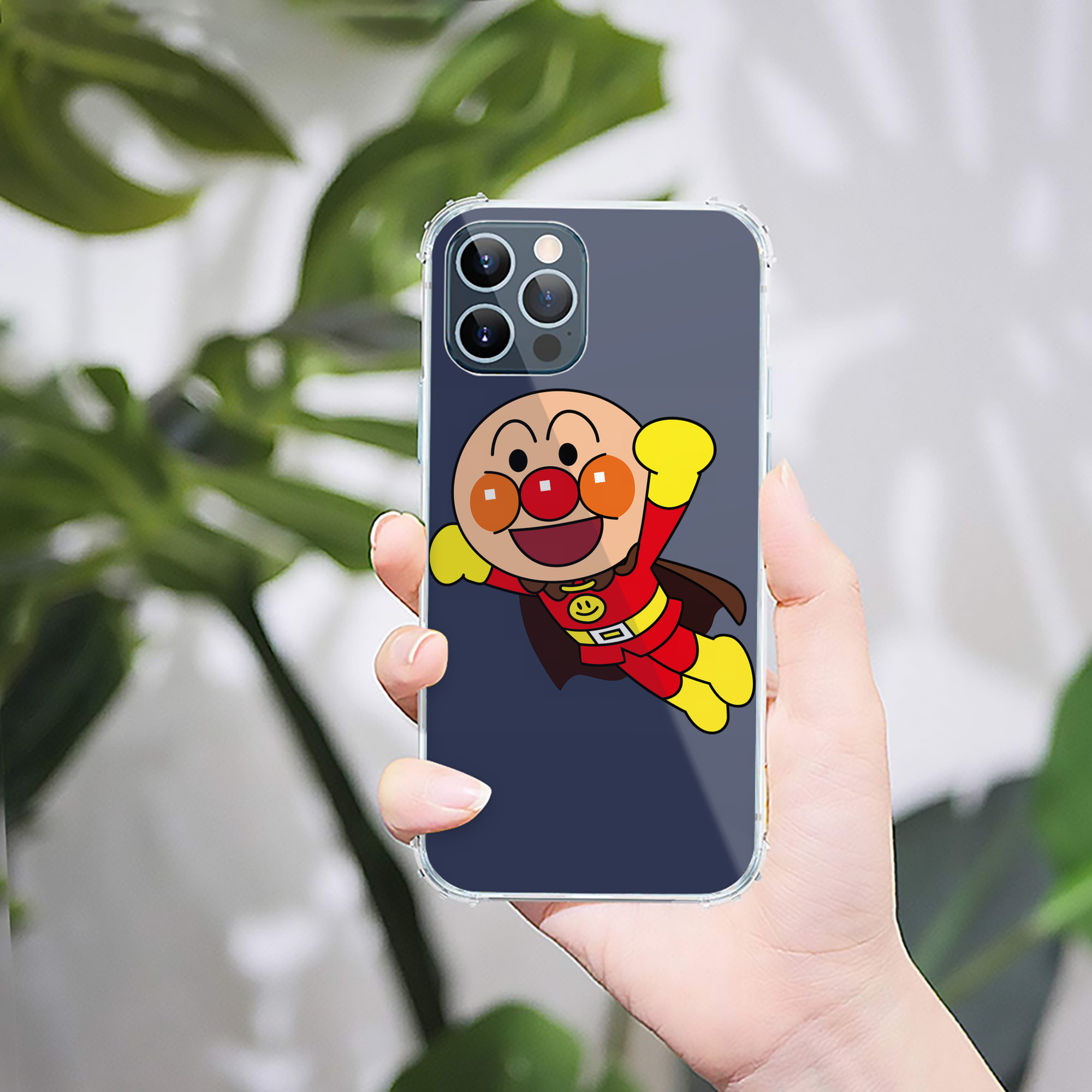 （画像用） アンパンマン Anpanman 【iPhone 12シリーズ対応】透明スマホケース（クリアソフトケース）